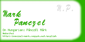 mark panczel business card